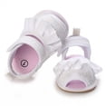 thumbnail image 5 of LNMQLPDBS Toddler Girls Sandals Rubber Soft Sole Non-Slip Flats Shoes with Lace Pleated Trendy Summer Baby Flower Girl Shoes Kids Princess Shoes Little Girl Dress Sandals for Outdoor, 5 of 9