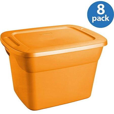 Sterilite 18 Gal Tote Set Of 8 Orange Com Sterilite 18 Gal Tote Set Of 8 Orange