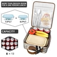 thumbnail image 4 of Boho Lunch Box for Men – Reusable Insulated Small Lunch Bag with Vintage Tribal Geometric Design, Portable Cooler Tote for Work, School, Picnic & Travel, Leakproof & Easy to Clean, 4 of 5