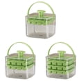 thumbnail image 2 of Ice Cube Tray Easy Release Tray with Lid 16 Cavity Tray with and One Button Quick Release Trays for Freezer Ice Maker Box for Home, 2 of 7