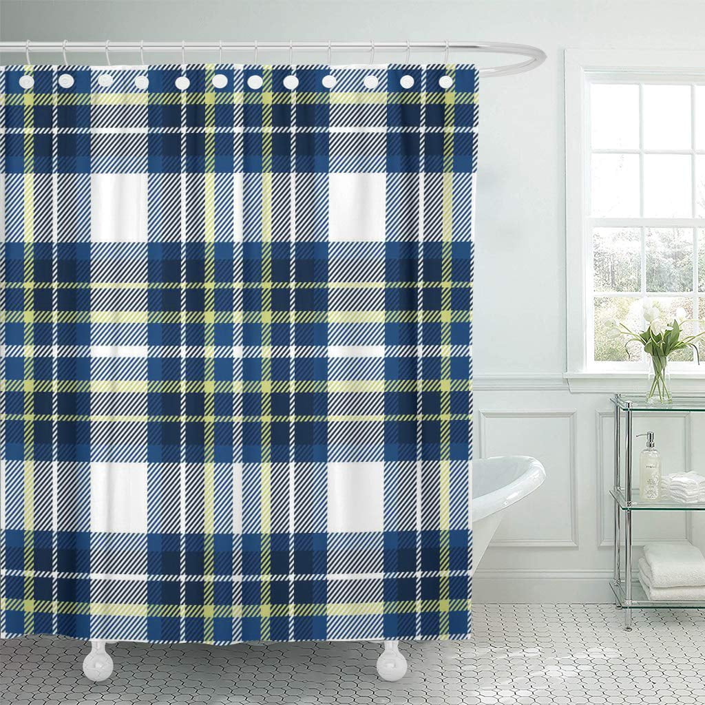 KSADK BBQ Blue Yellow and White Plaid Bedclothes Breakfast British