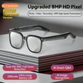 thumbnail image 5 of AI Smart Glasses with Voice Assistant, 8MP HD Camera Glasses, 1080P Video Recording Sunglasses, Dual Core Chip Noise Reduction, RealTime Translation, 5 of 10