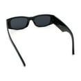 thumbnail image 7 of Kush Graffiti Logo Mens Narrow Rectangle Thick Temple Gangster Sunglasses Gold Logo - Black, 7 of 7