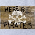 thumbnail image 2 of CafePress - HERE BE PIRATES_Y - Cute Infant Baby Football Bodysuit, 2 of 3