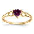 thumbnail image 1 of Diamond2Deal 14K Bague en Or Jaune avec Grenat Rhodolite pour Femmes Taille 7, 1 of 7