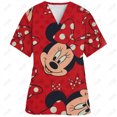 thumbnail image 3 of Blusa médica con estampado navideño de Mickey Mouse, talla 5xl, uniforme de manga corta, uniforme de médico y enfermera, blusas de trabajo para centros de revisión para niños, 3 of 5
