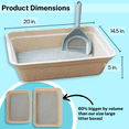 thumbnail image 5 of Luli & Cat Disposable Litter Boxes for Cats | Jumbo Sized 4-Pack | Durable and Water Resistant, 5 of 8