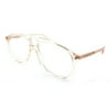 Gucci GG0264O-005 Orange Pilot Frame Clear Lens Eyeglasses
