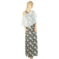 thumbnail image 2 of Bimba Women Rayon Maxi Slit Dress With Net Poncho Signature Collection, 2 of 5