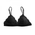 thumbnail image 4 of French Triangle Cup No Steel Ring Bra Sexy Deep V Lace Underwear Thin Bra, 4 of 5