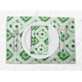 thumbnail image 1 of S4Sassy Green Diamond Tie-Dye Washable Placemats & Napkins Table Decor Dining Mats, 1 of 3