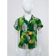thumbnail image 3 of Jowowha Chemises Décontractées d'Été pour Petits Garçons Aloha Luau Col Rabattu Hauts Tropicaux Type K 140, 3 of 7
