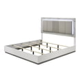 thumbnail image 3 of Mist 4PC Queen bedroom Set made with Wood Lacquer & Marble Detailing in White, 3 of 11
