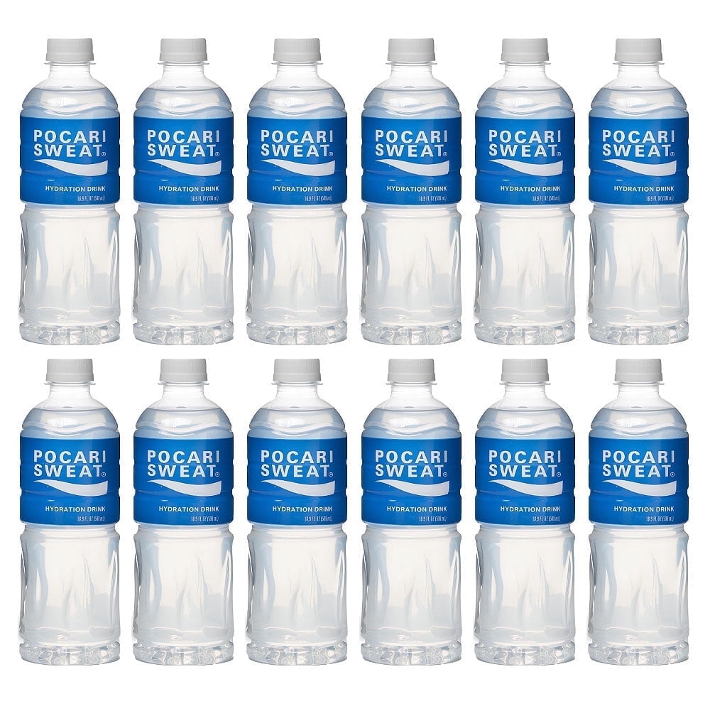 Pocari Sweat Electrolyte Drink, 12 Pack of 16.9 fl oz Bottles – Hydration, Replenishment & Recovery Beverage