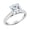 rose-gold, variant on 0.96 Carat Princess Cut Cathedral Solitaire Diamond Engagement Ring (E Color SI3 Clarity) White Gold Size: 5