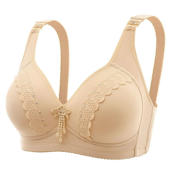 qolati Push Up Sports Bra for Women Seamless Stretch Full-Coverages Everyday Bras Adjustable Straps Comfortable Breathable Support No Underwire T-Shirt Bras