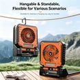 thumbnail image 5 of Solar Camping Fan Light with LED Lantern, Portable USB Rechargeable Tent Fan, Multifunctional Hanging Emergency Fan with Hook for Outdoor Hiking, Fishing, Backpacking & Power Outages, 5 of 7