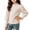 Beige, variant on Toddler Girls Ruffle Bubble Sleeve Top Heart Print Casual Long Sleeve Tee White 1-2 Years