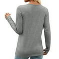 thumbnail image 5 of HongQid Long Sleeve V Neck T Shirts Womens Spring Fall Casual Henley Dressy Tops Cute Work Outfits Clothes, 5 of 8