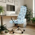 thumbnail image 3 of Renewold Shark Blue Office Chair Cover Stretch Desk Chair Cover with Elastic Bottom Removable Office Computer Chair Cover for Armrest Chairs Home Office Decor, L, 3 of 7