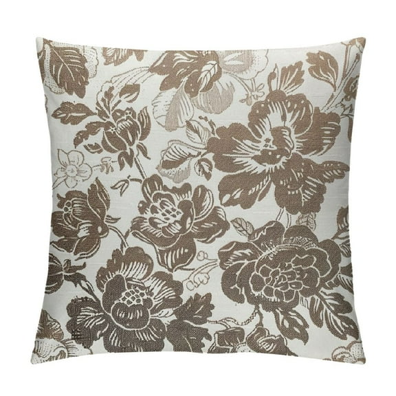 Qinduosi Vintage Floral Pillow Covers Inch Set of Tan and Cream Floral Throw Pillow Covers Flower Pillowcases Cushion Covers for Couch Bed Sofa Home Decor