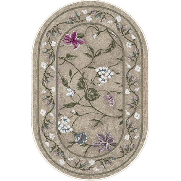 Brumlow MILLS Butterfly Floral Area Rug for Kitchen, Living Room or