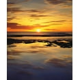 thumbnail image 2 of Talbot Frank, Christopher 26x31 Black Ornate Wood Framed with Double Matting Museum Art Print Titled - California, San Diego, Sunset Cliffs tide pools, 2 of 4