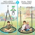 thumbnail image 2 of SereneLife Spider Web Tree Saucer Swing - Netted Webbed Seat for Grip & Comfort, Max Weight 600lbs, 2 of 10