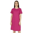 thumbnail image 1 of Inkmeso Solide T-Shirt d'Été Décontracté Robe de Nuit à Manches Courtes pour Femmes, 1 of 7