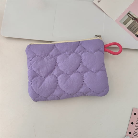 WZXPWT Woolen Knitted Bag, Striped Color-blocked Cosmetic Bag, Pattern Makeup Pouch, Portable Coin Purse