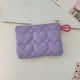 thumbnail image 1 of Woolen Knitted Cosmetic Coin Purse | Striped Color-Block Travel Makeup Bag | Portable Zipper Organizer Pouch | Leak-Proof | Polyester | 16x11x3cm | White Purple Pink Yellow Orange, 1 of 8