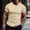 Khaki, variant on LMOIPLI Men's Henley Shirts Short Sleeve Casual Ribbed Knitted Summer T-Shirt Fashion Slim Fit Workout Muscle Tops Army Green M