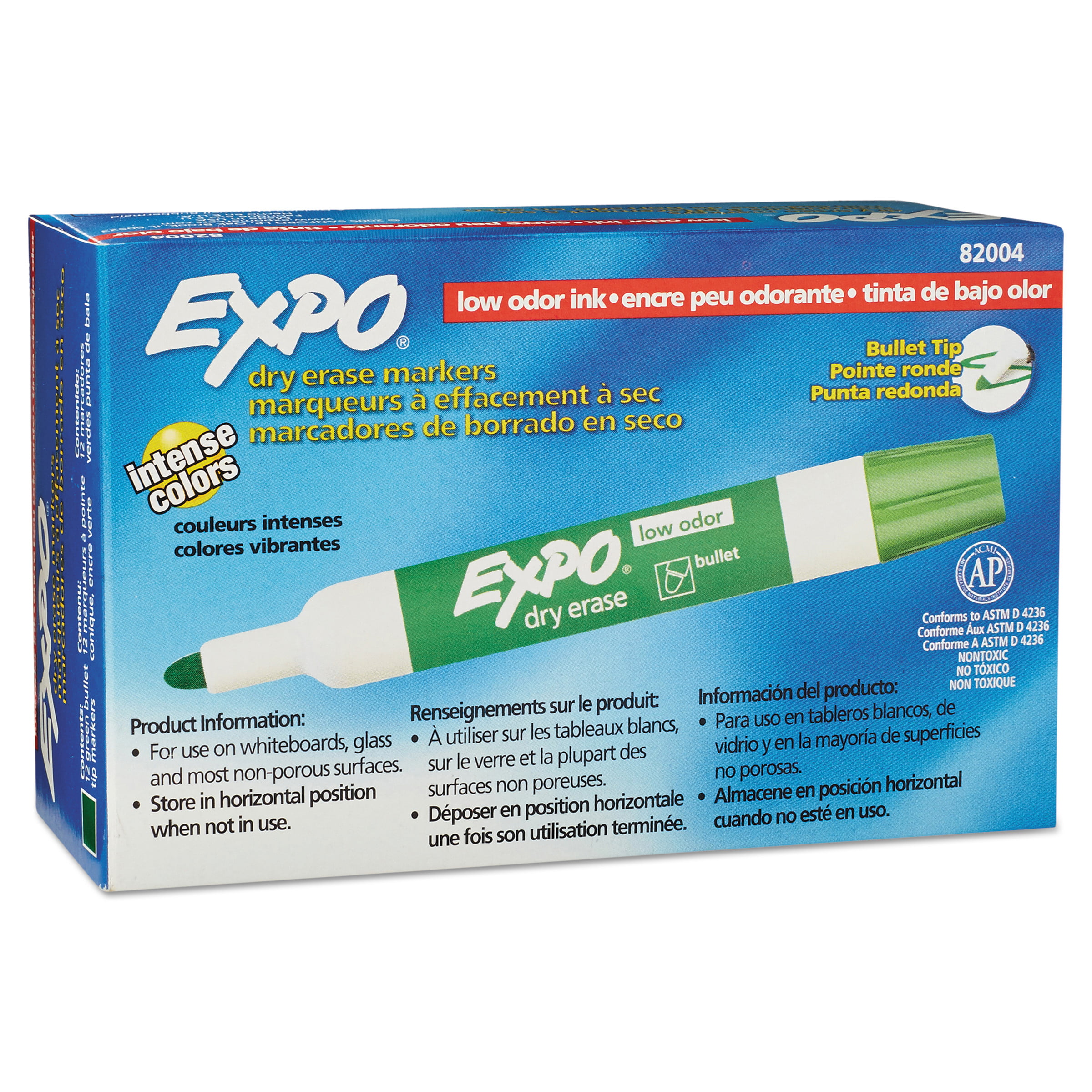 EXPO Neon Dry Erase Marker Bullet Tip Green - Office Depot