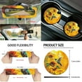 thumbnail image 5 of KUIFORTI Hummingbird Sunflower 15 PCS Car Seat Cover Set Seat Covers Steering Wheel Cover Seat belt Cover Pad Cup Coasters Car Garbage Bag Car Storage Box Rear View Mirror Cover Keychain, 5 of 5