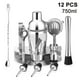 thumbnail image 1 of Kit completo de cócteles, juego de coctelera de 750 ml, herramientas de barra de acero inoxidable 304 de 12 piezas, incluye soporte y accesorios necesarios, perfecto para entusiastas de los cócteles, 1 of 8