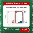 thumbnail image 7 of NIIMBOT Labels for B1/B21/B3S Label Printer, Thermal Labels 2"x 1.18"(50x30mm), 1 Roll of 230 Sticker Labels (Christmas Heart), 7 of 7