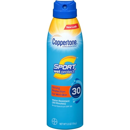 spf coppertone sunscreen protect spray wet oz sport