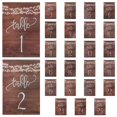 thumbnail image 5 of 25pcs Wooden Table Numbers Signs for Weddings, Events, and Restaurants Double Sided Display Centerpieces Rustic Wood Wedding Table Number Holders, 5 of 5