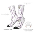 thumbnail image 2 of Yiaed Lavender Flowers Print Great elasticity Crew Socks Sports socks for Men and Women, 2 of 5