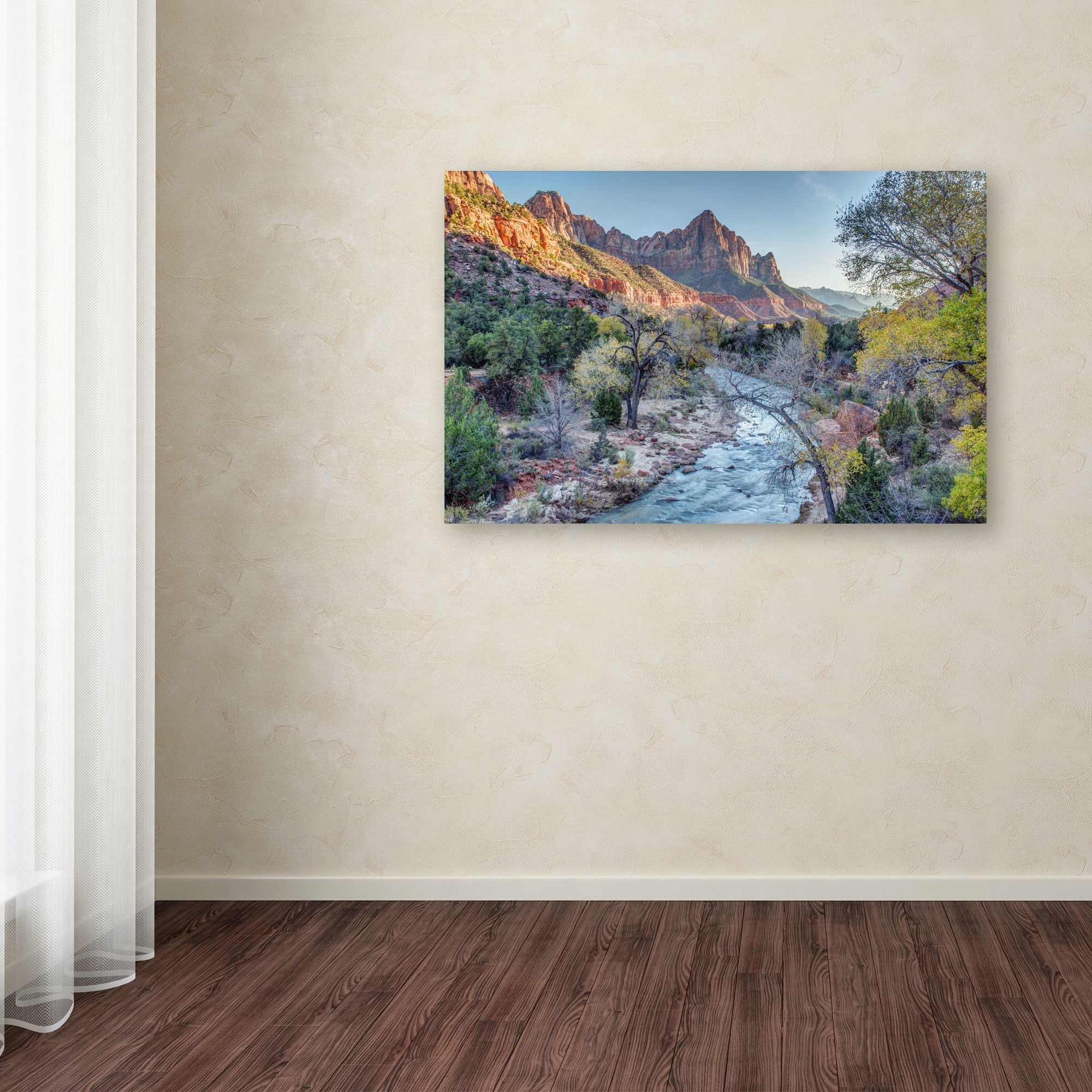 Trademark Fine Art "Zion Watchman" Canvas Art by Pierre Leclerc