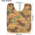 thumbnail image 6 of SKYSONIC Bathroom Rug Toiletry Mat Set, 2 pack Cartoon Dachshunds Print, Fluffy Plush Absorbent Bath Rugs Carpet for Bathroom Floor Toilet Tub and Shower,23.6"x15.7"+17.3"x13.4", 6 of 7
