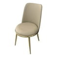 thumbnail image 4 of Furniture of America Jorvik Upholstered Metal Side Chairs, Set of 2, Gold and Taupe, 4 of 6
