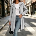 thumbnail image 2 of Cilsoka Long Hoodies for Women Zip up Plus Size Casual Long Sleeve Oversized Fleece Tunic Sweatshirts Fall Winter Jacket Coat with Pockets (S-3XL), 2 of 6