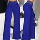 thumbnail image 1 of WILLBEST Pantalones Casuales para Mujer, con Bolsillos Lisos, Pierna Ancha, Cintura Elástica, Ajuste Holgado para Comodidad y Estilo Diario. Extra Grande, 1 of 4