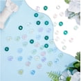 thumbnail image 4 of 1 Set 200Pcs Circle Crystal Beads 10mm Ring Lampwork Beads Flat Round Loose Spacer Beads Colorful Lampwork Beads Glass Donut Beads for Earring Necklace Bracelet Jewelry Making, 4 of 7