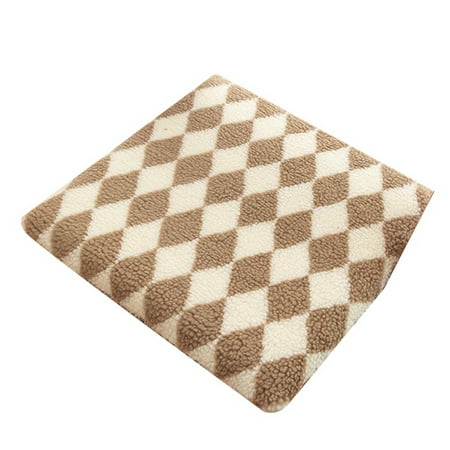 

Chessboard Cushion Memory Cotton Dormitory Suitable for Winter Office Student Cushion Chair Stool Cushion Light Brown