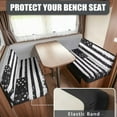 thumbnail image 2 of Uorisanigo RV Dinette Cushion Covers Replacement Camper Cushion Slipcover Breathable Soft 2 Sets RV Campers Car Bench 2-Piece Set Camper Decor, Black and White American Flag, 2 of 7