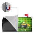 thumbnail image 5 of PHELIKA St Patrick's Day Green Buffalo Plaid Magnetic Mailbox Covers Standard Size 21"H x 18"W, 5 of 8