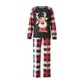 thumbnail image 2 of Elippeo Christmas Family Matching Pajamas Set, Long Sleeve T-shirt with Plaid Pants Baby Jumpsuit, Dog Costume, 2 of 10