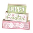 thumbnail image 2 of 3x Letrero de mesa de mesa de Pascua de madera interior para decoración del hogar Decoraciones de mesa de Pascua versátiles para sala de estar de Huevos de Pascua, 2 of 8